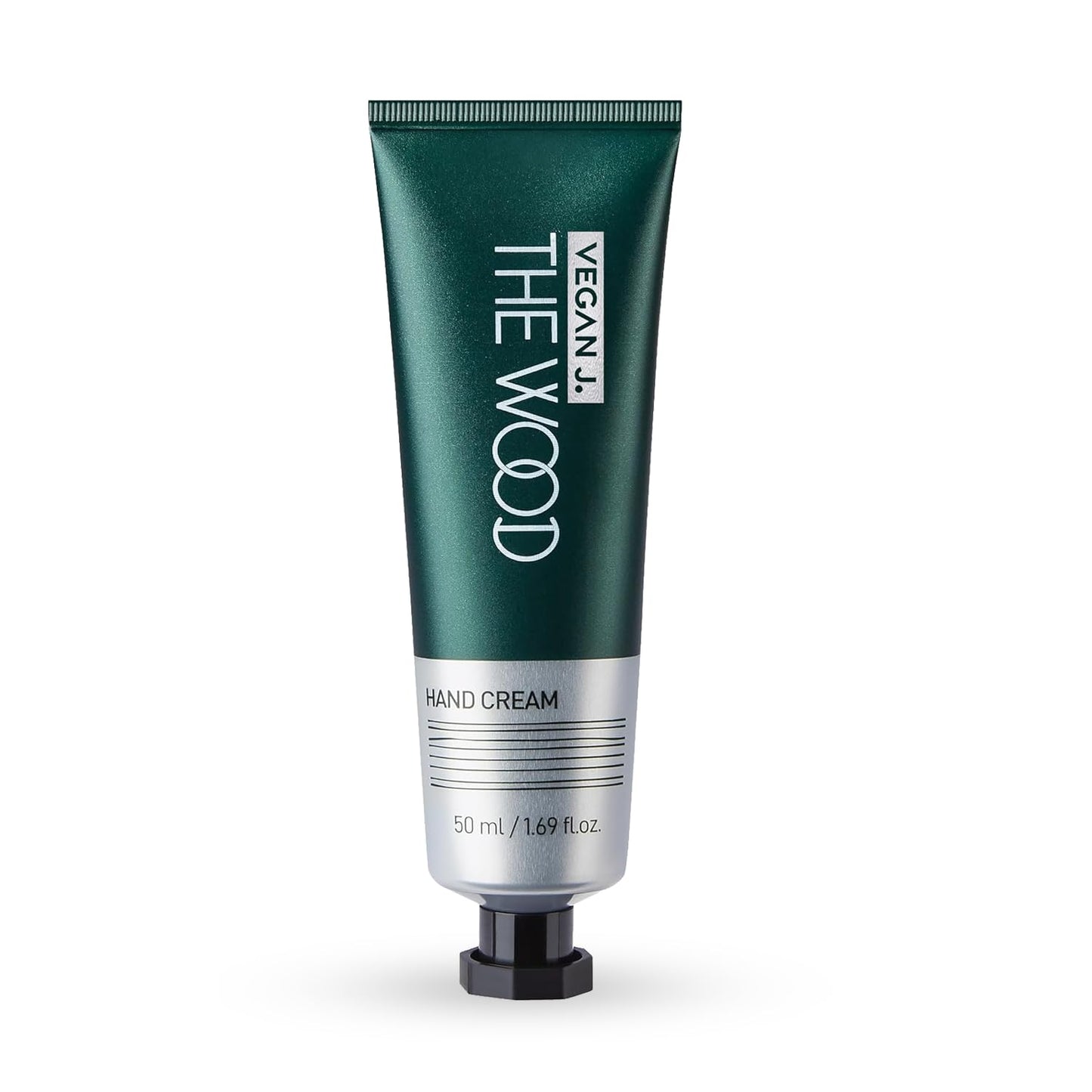 Vegan J. The Wood Hand Cream | Deep Hydration with Shea Butter | Fast-Absorbing, Non-Sticky, Vegan & Cruelty-Free Hand Care with Woody Amber Green Scent (1.69 fl.oz.)