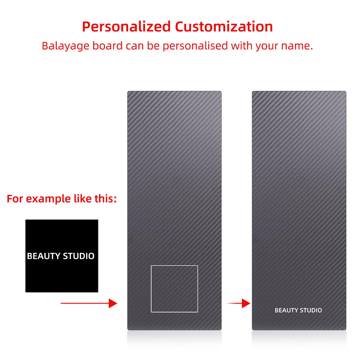 Professional Carbon Fibre Foil/Balayage Board,Highlighting Board, Hair Colouring Tool (Matte Black, Matte Black K)