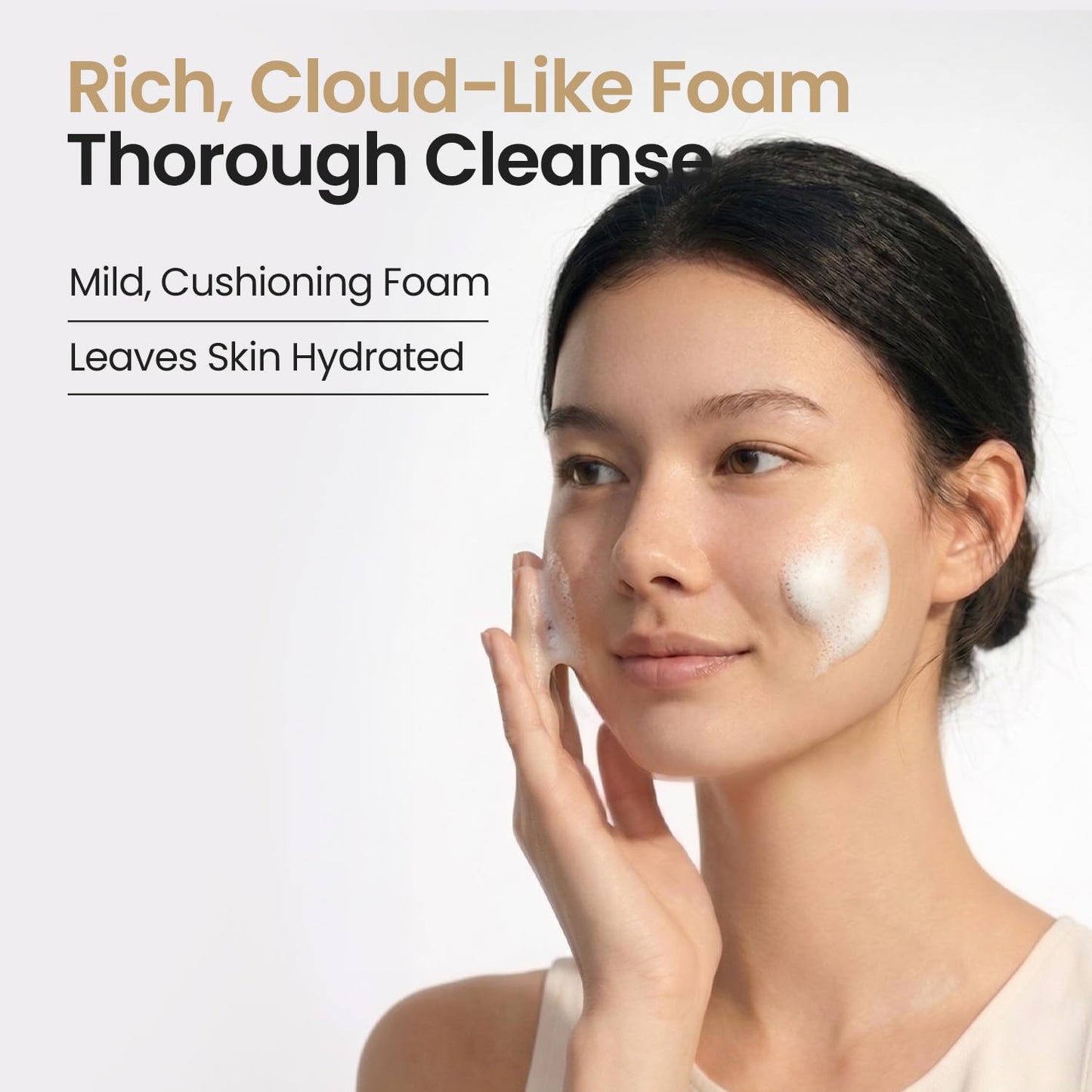 SKINFOOD Rice Daily Cleansing Foam 150ml - Delicate, Fine, and Smooth Brightening Cleansing with Fermented White Rice Ingredients - Firming Bubble Facial Foam Cleanser - For Men and Women (5.07 fl. oz.)