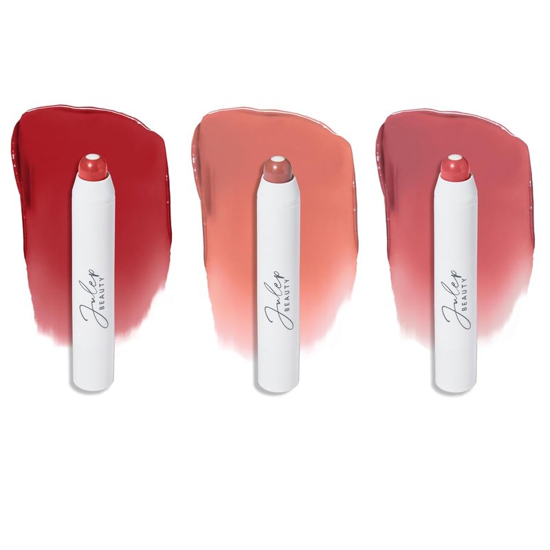 Tinted Lip Balm Trio - Buildable Color in Cherry Wood, Cashmere Nude, Dusty Orchid | Hydrating Vitamin E, Vegan