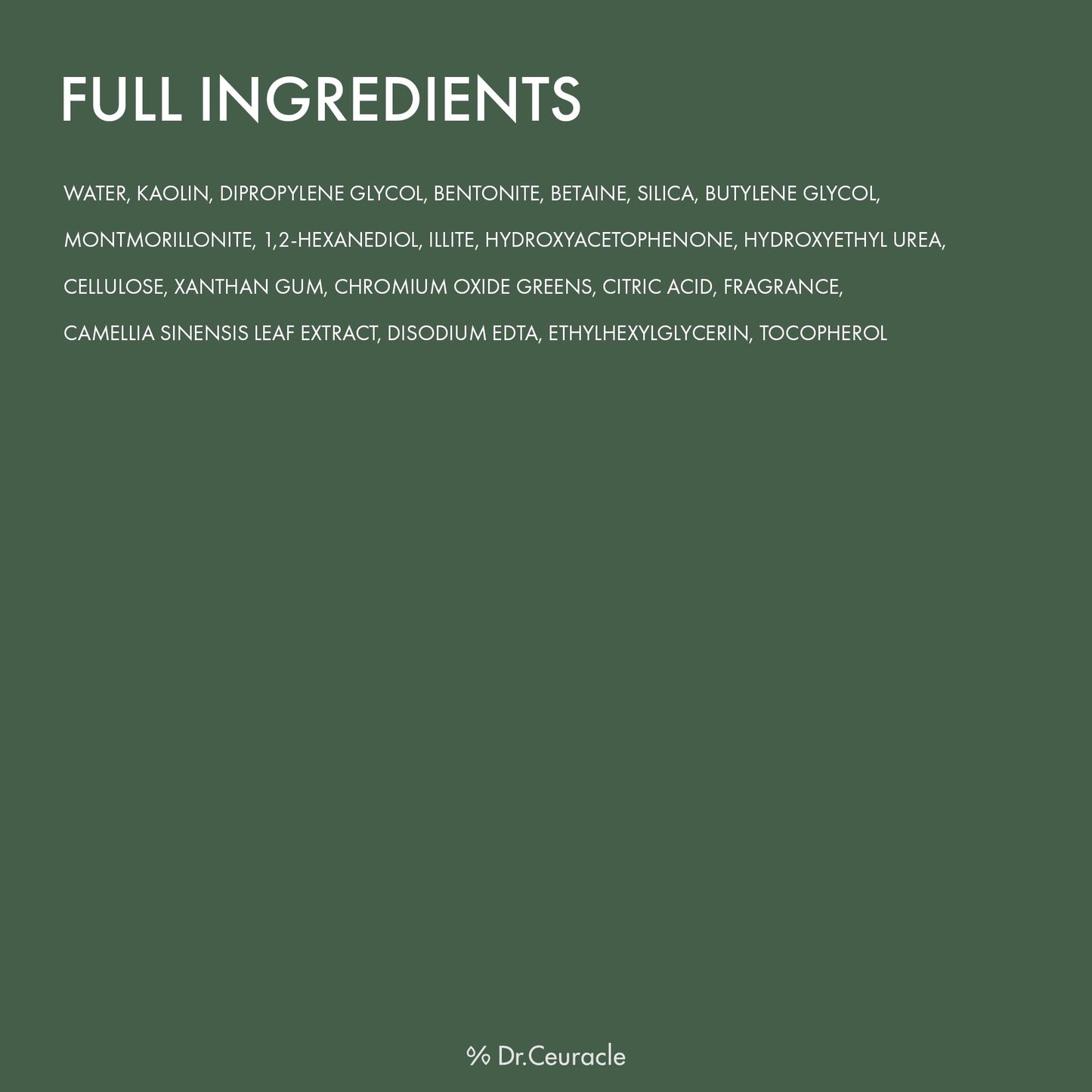 leegeehaam Dr.Ceuracle Jeju Island Matcha Clay Pack (115g / 4.05 oz) - Wash-Off Type Clay Facial Mask Pack for Cleansing Pore and Detoxifying Dull Skin