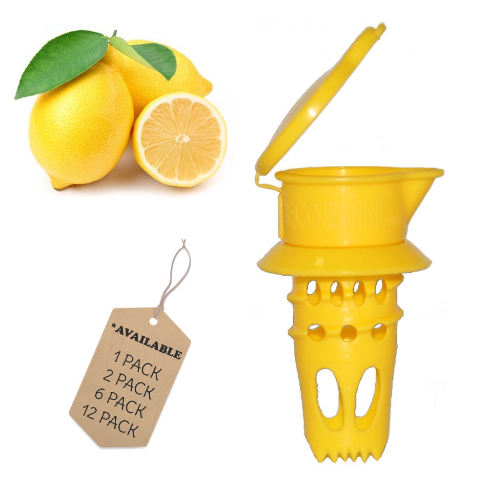 EcoJeannie 1 Pack Citrus Tap, Portable Lemon Juicer Faucet (Patent Pending), Lime Squeezer, Juice Extractor- BPA Free Hormone Free