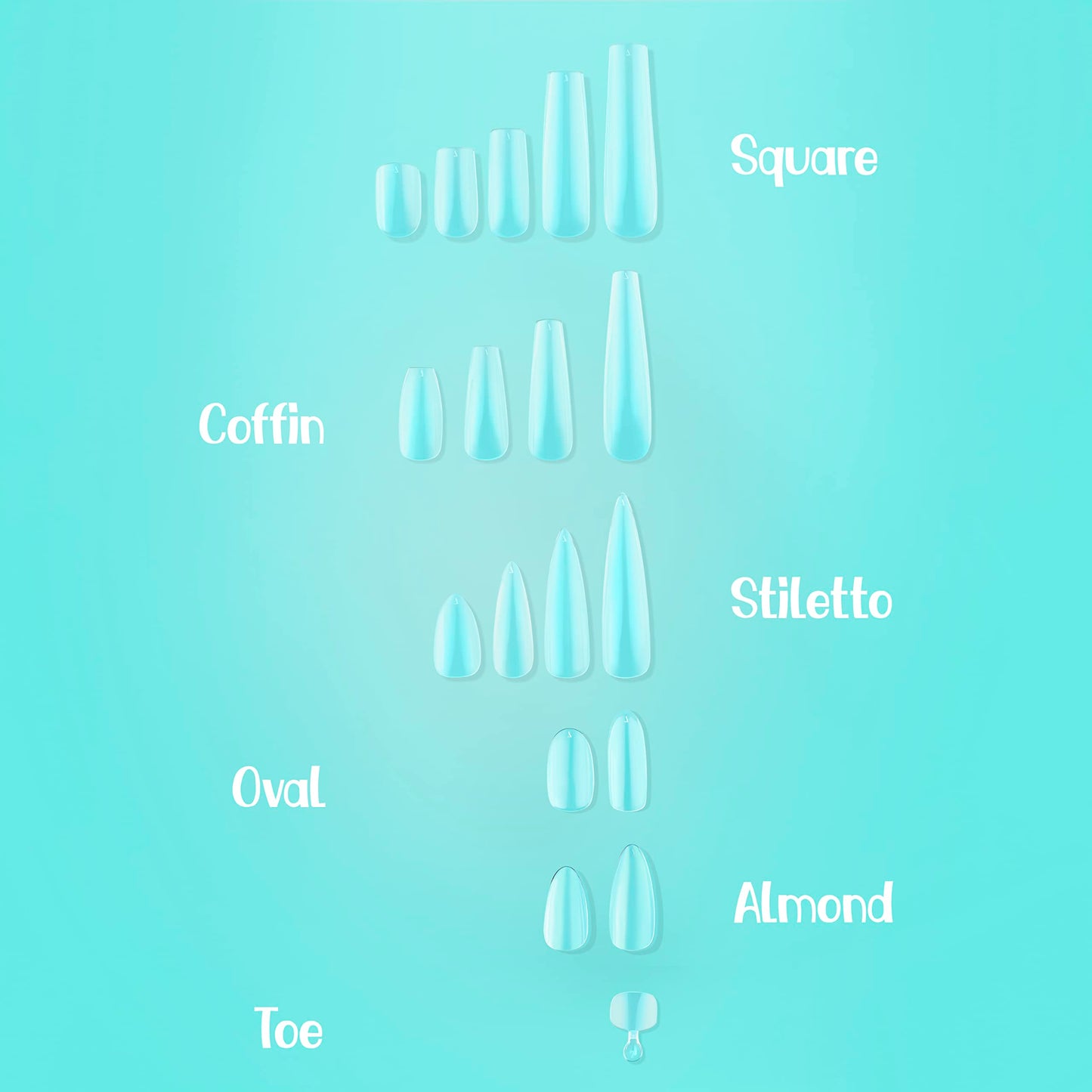 Coffin Short | Perfect Soft Gel Intro Starter Kit | Professional Kit | NABulous | Soft Gel Tips Kit | Coffin Ballerina Shape | Short Length | Salon Quality (Coffin Short)