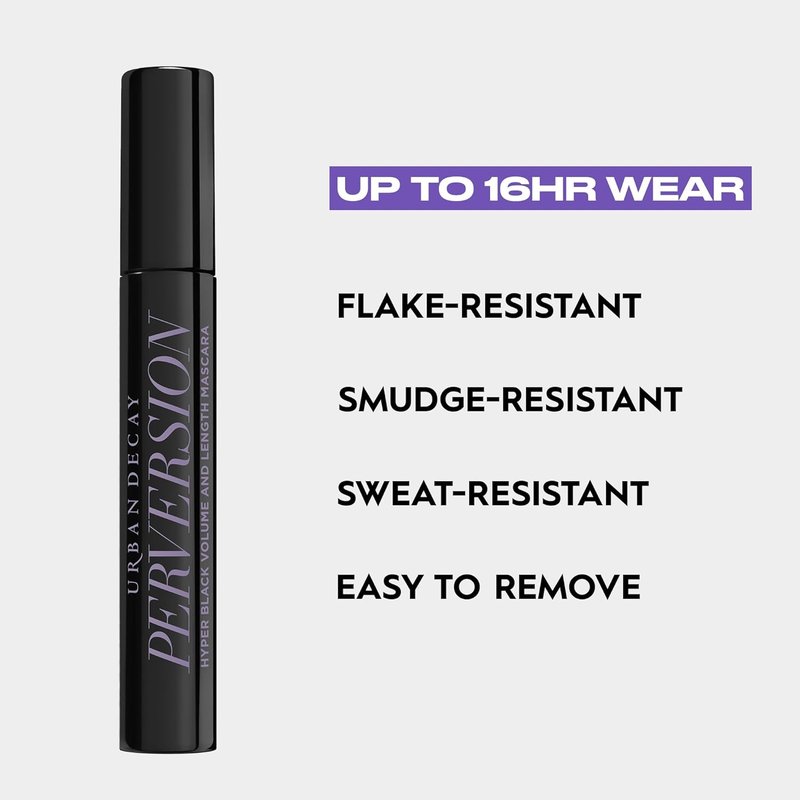 Urban Decay Perversion Volumizing Mascara - Intense Black, Smudge-Resistant, Vegan Formula | 0.13 fl oz
