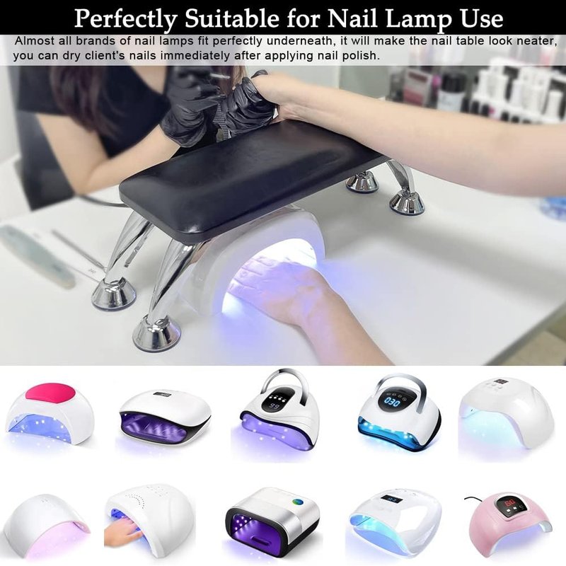 Nail Arm Rest Cushion - Professional Manicure Hand Rest Pillow for Nail Technicians | Black