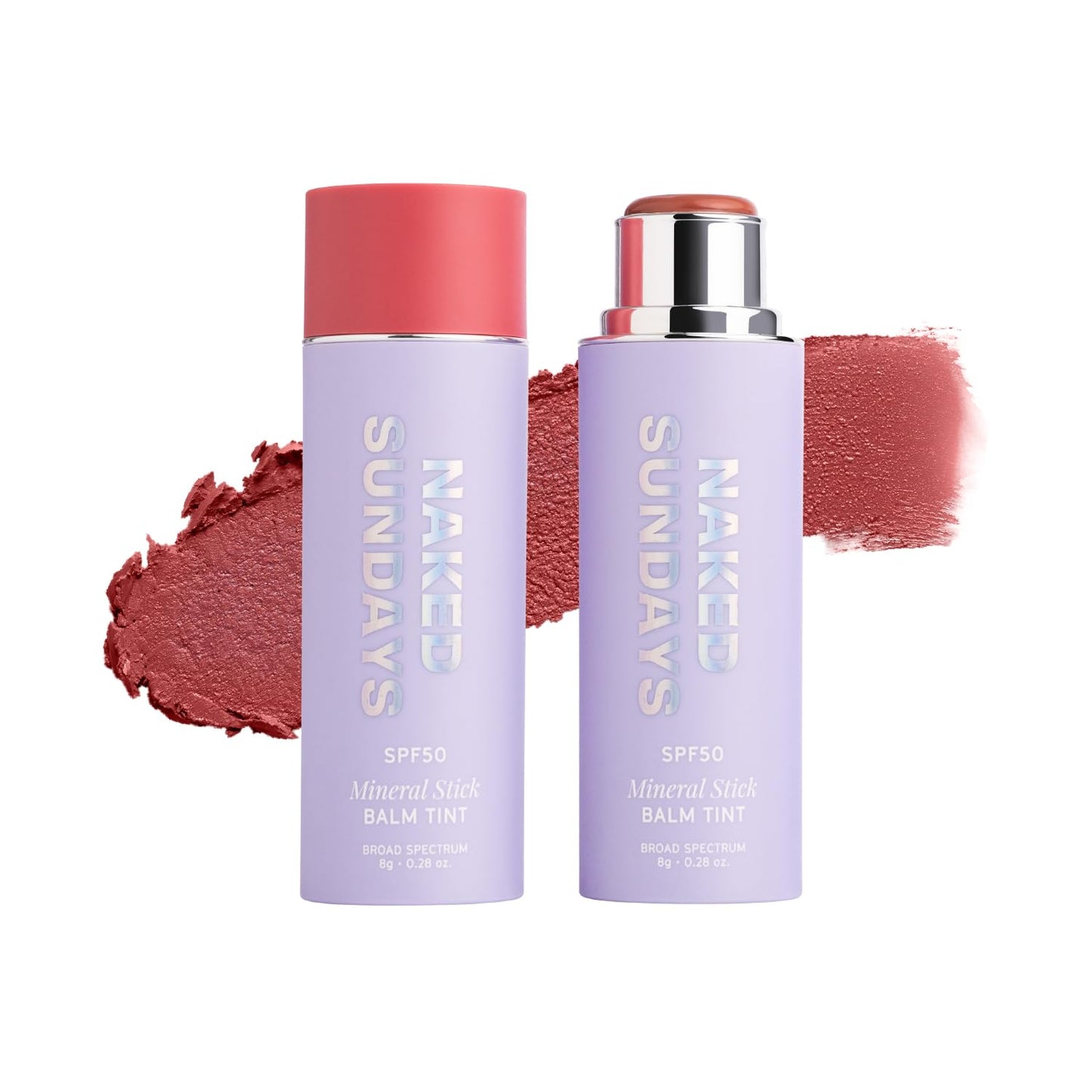 Naked Sundays SPF 50 Glow Balm Multi-Tasking Blush Stick, Dusty Rose