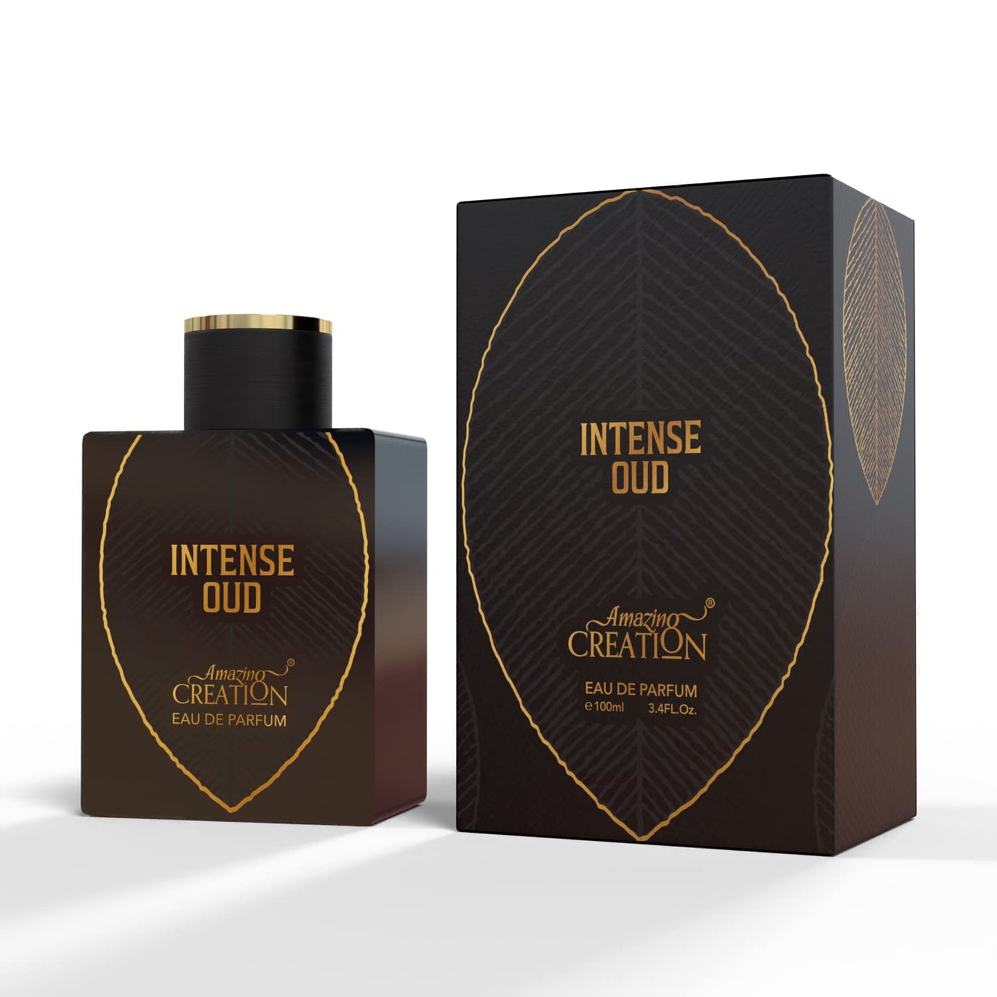 Amazing Creation Intense Oud Eau de Parfum For Men, 3.4 Fl Oz / 100ml