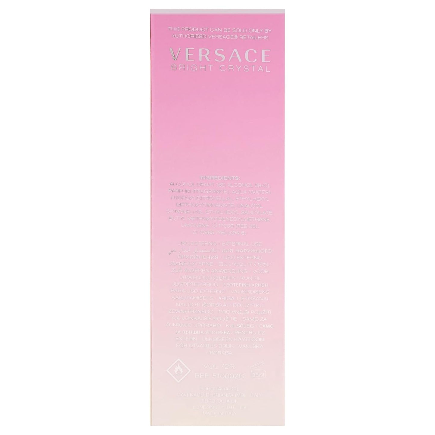 Versace Bright Crystal Eau De Toilette Spray for Women - Fresh Floral Fragrance | 0.3 Oz