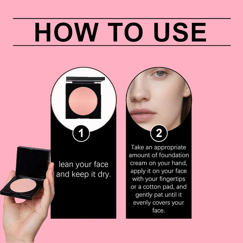 Cekomady Luminance Under Eye Brightener, Under Eye Brightener, Dark Circle Concealer, Moisturizing Waterproof Foundation (PINK-2PCS)