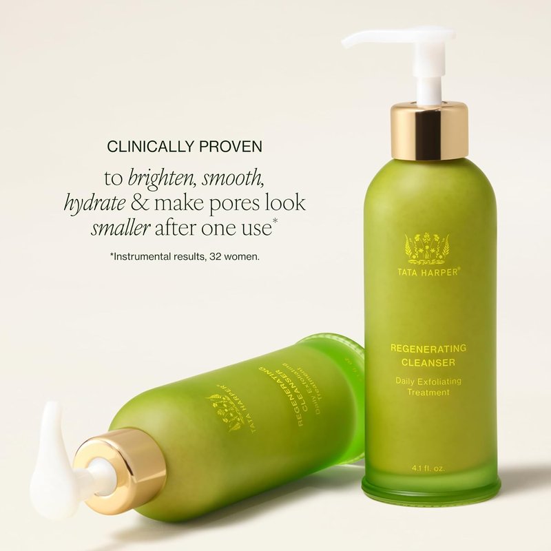 Tata Harper Regenerating Cleanser - Daily Exfoliating Face Wash | Natural Skincare, 4.2 Fl Oz