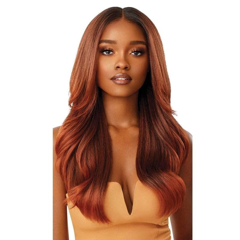 Outre Melted Hairline Lace Front Wig - Kamiyah in DR2/Gibrn | Natural Look & Comfortable Fit