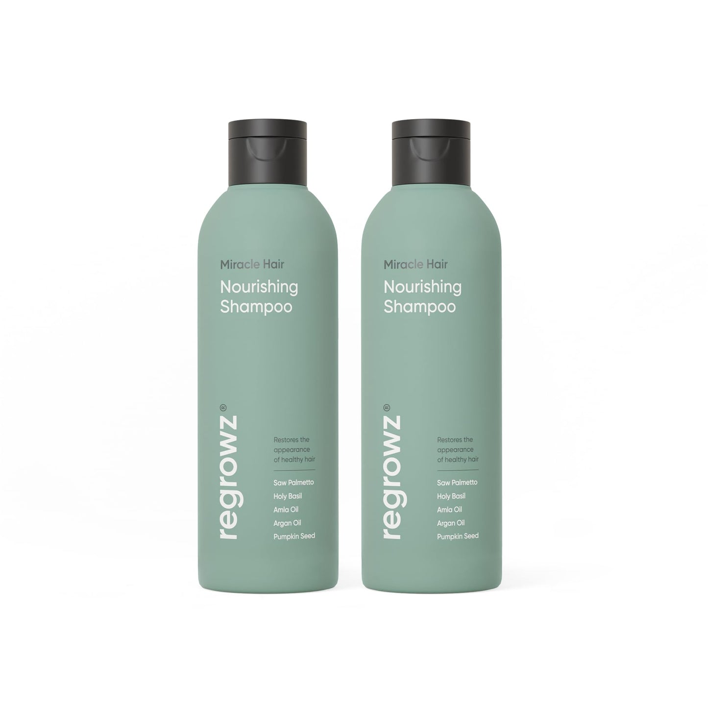Regrowz Nourishing Shampoo 7.6 oz - Pack of 2 - Revitalise, Hydrate Dry and Dull Hair - Enriched with Aloe Vera, Saw Palmetto & Argan Oil - Nourish the Scalp & Restore Healthy Hair