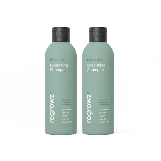 Regrowz Nourishing Shampoo 7.6 oz - Pack of 2 - Revitalise, Hydrate Dry and Dull Hair - Enriched with Aloe Vera, Saw Palmetto & Argan Oil - Nourish the Scalp & Restore Healthy Hair