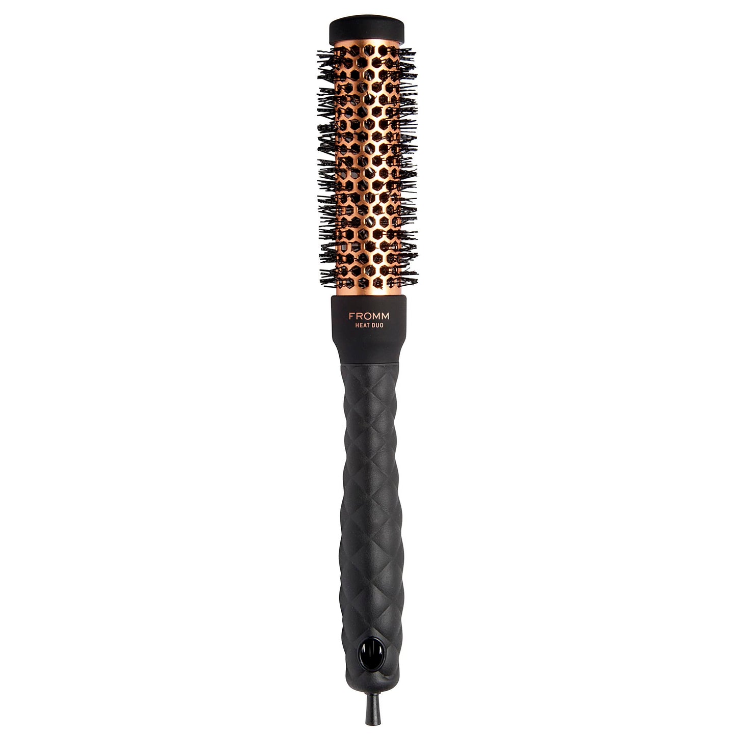 Fromm Heat Duo Copper x Ceramic 1" Round Brush for Expert Blowouts and Faster Hair Drying, Roller Hairbrush for Anti-static Styling, Smoothing, Straightening and Shine