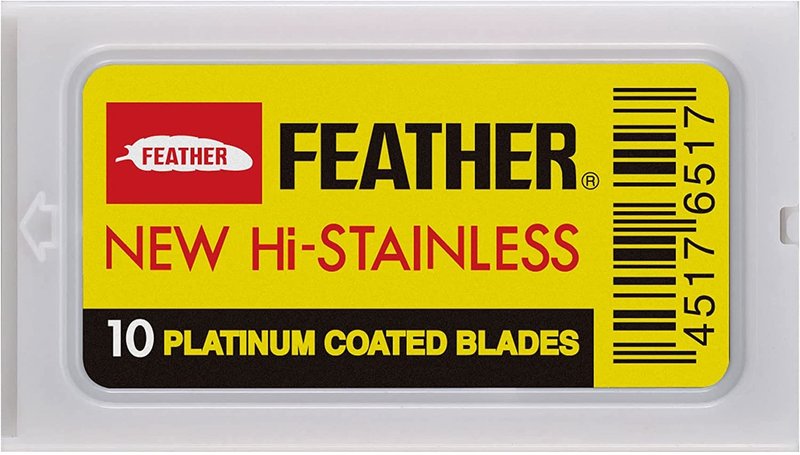 Feather Razor Blades - Hi-Stainless Double Edge for Smooth Shaving | 10 Pack