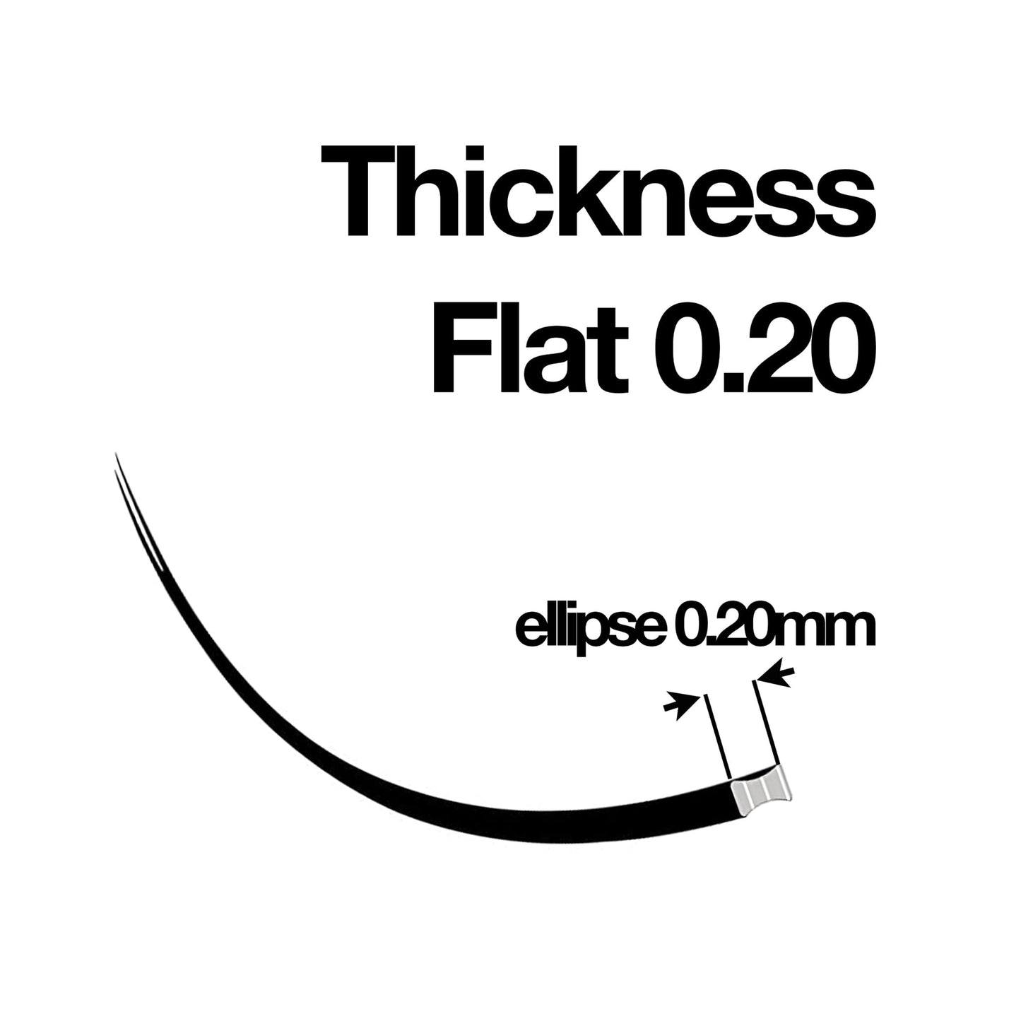 DESIRES LASHES By EMILYSTORES Ellipse Eyelashes 0.20mm Thickness C Curl Length 10mm Flat Lashes Extensions Individual Volume So-Soft For eyelash Extension(Ellipse,Flat 0.20,C,10mm)