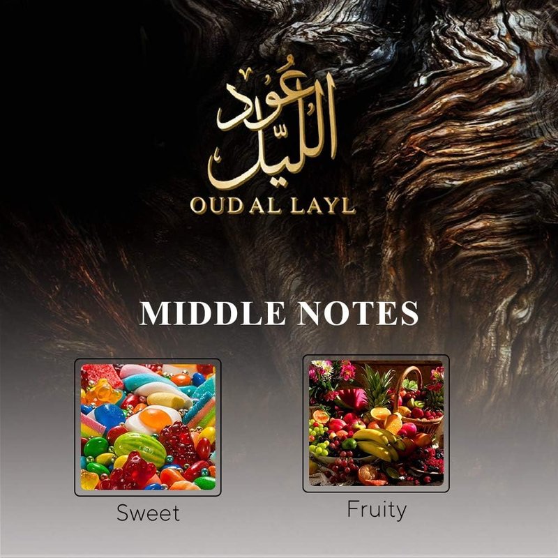 ARABIYAT Oud Al Layl Perfume - Eau de Parfum Spray - Sweet Fruity & Floral Fragrance for Women & Men - 100 ml