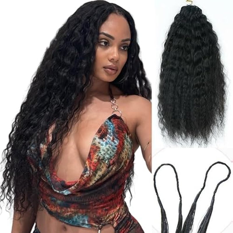 Wet and Wavy Super Wave Knotless Pre-Separated Feather Crochet Hair Extensions Human Hair Water Wave Crochet Hair Machine Made Feather Human Hair Extension 16inch 120g