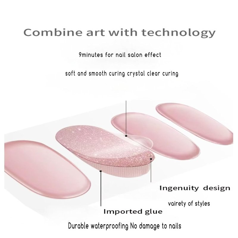 Gel Nail Strips - Semi-Cured UV Lamp Required | 16-Piece Discount Set