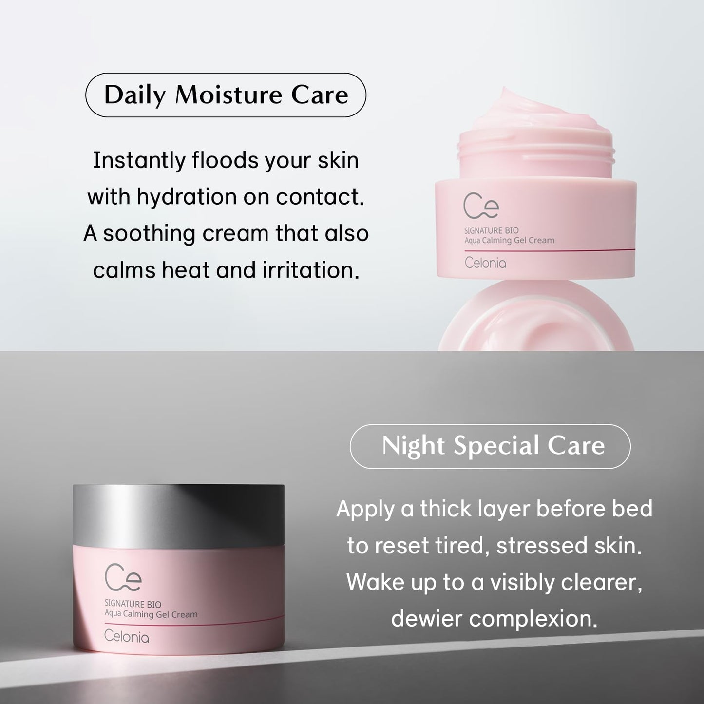 Celonia Signature Bio Aqua Calming Gel Cream, Korean Luxury Anti-Aging Skincare, Premium Bio Stem cell Skin Care, Cooling Calming Soothing And Deep Hydrating Cream For Face 50ml