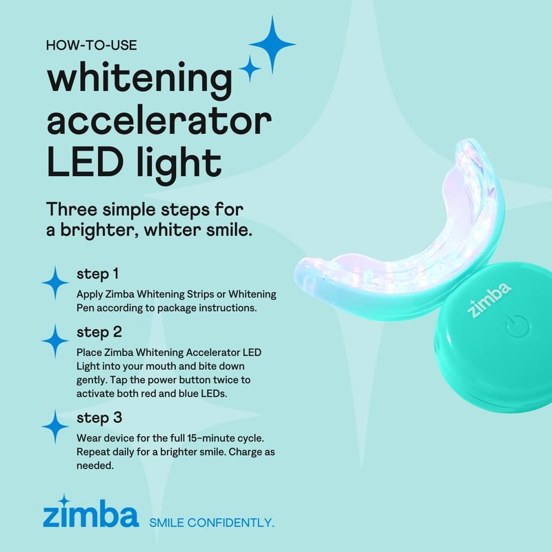 NEW Zimba Whitening On-the-go Kit | Cordless LED Accelerator Light and Whitening Pen