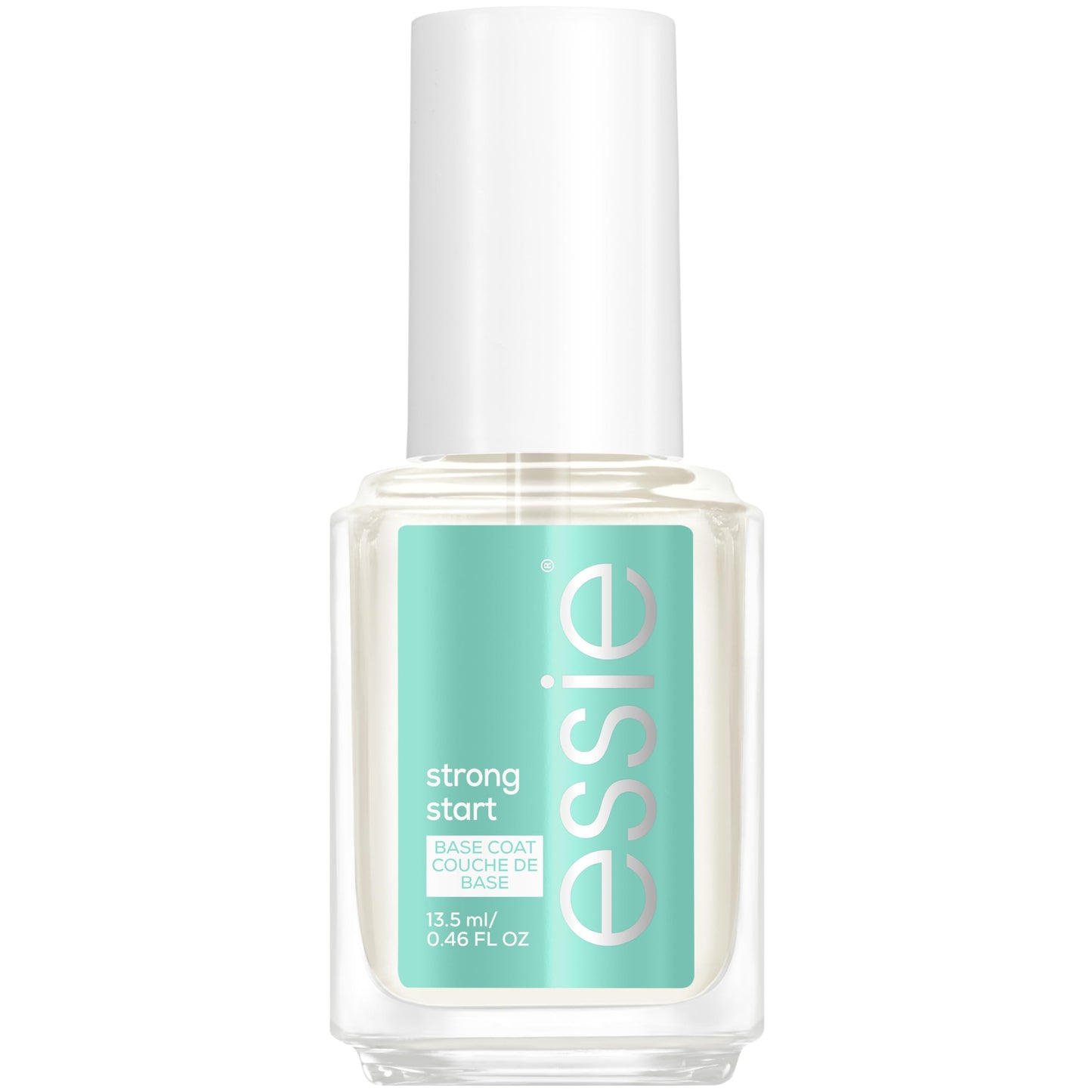 essie Nail Care, 8-Free Vegan, Strong Start Base Coat, strengthening nail polish, 0.46 fl oz