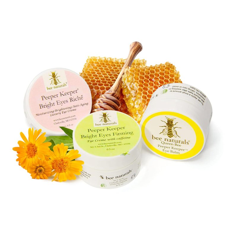 Bee Naturals Peeper Keeper Trio Eye Care Gift Set - Anti-Aging Solution for Wrinkles, Puffiness & Crow's Feet