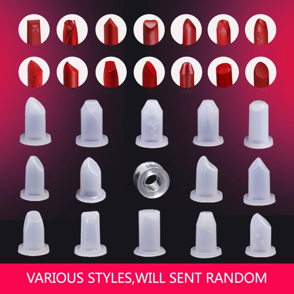 3 Pack 12.1mm Silicone Lipstick Molds, Easy Demold, Food Grade for DIY Lip Balm