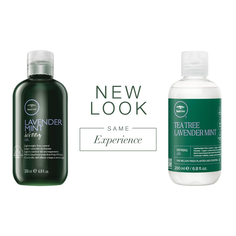 Tea Tree Lavender Mint Defining Gel, Lightweight Frizz Control, For Coarse, Curly + Dry Hair, 6.8 fl. oz