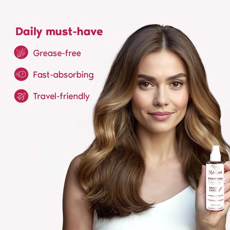 I Belli Capelli Ravenna Daily Care Kit - Aloe Vera Shampoo & Conditioner + Repair Oil – Sulfate & Paraben-Free, Deep Moisture, Breakage Reduction & Repairs Split Endsfor Dry, Damaged & All Hair Types