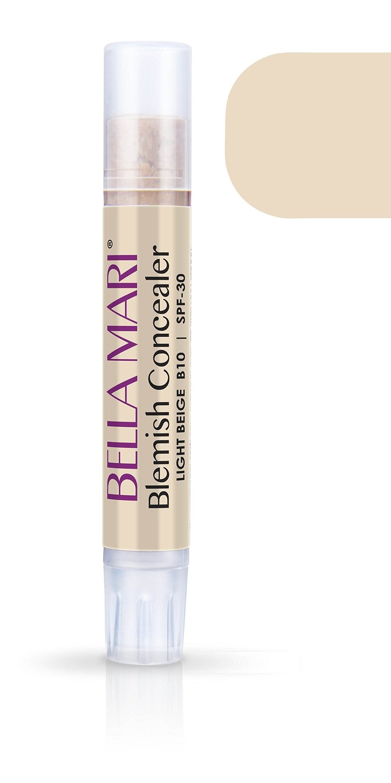 Natural Blemish Concealer Stick by Bella Mari (Light Beige B10) - Made with Organic Ingredients - No Toxic Synthetic Chemicals - TSA-Approved Travel Size