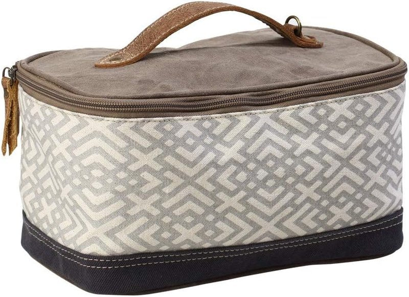 Upcycled Canvas Shaving Kit Bag - Myra Design | Eco-Friendly Travel Organizer