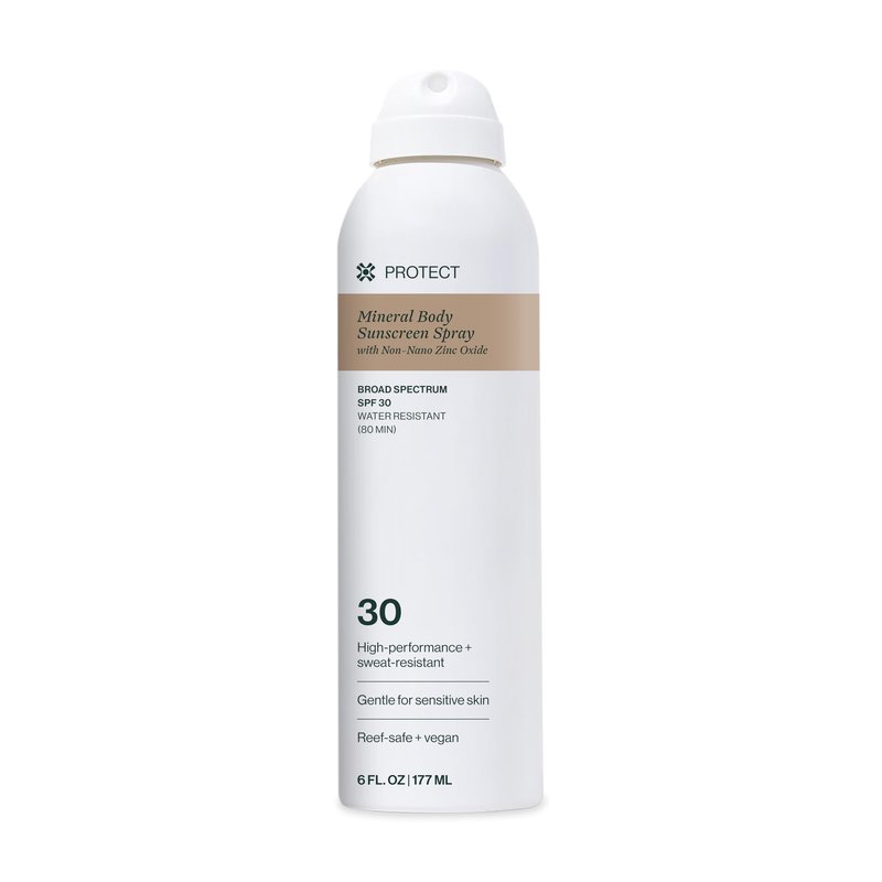 Dermasport Reef Safe Mineral Sunscreen Spray SPF 30, Athlete-Tested Zinc Oxide Body Spray Sunscreen, Water & Sweat Resistant 80 Min, 6 Fl Oz