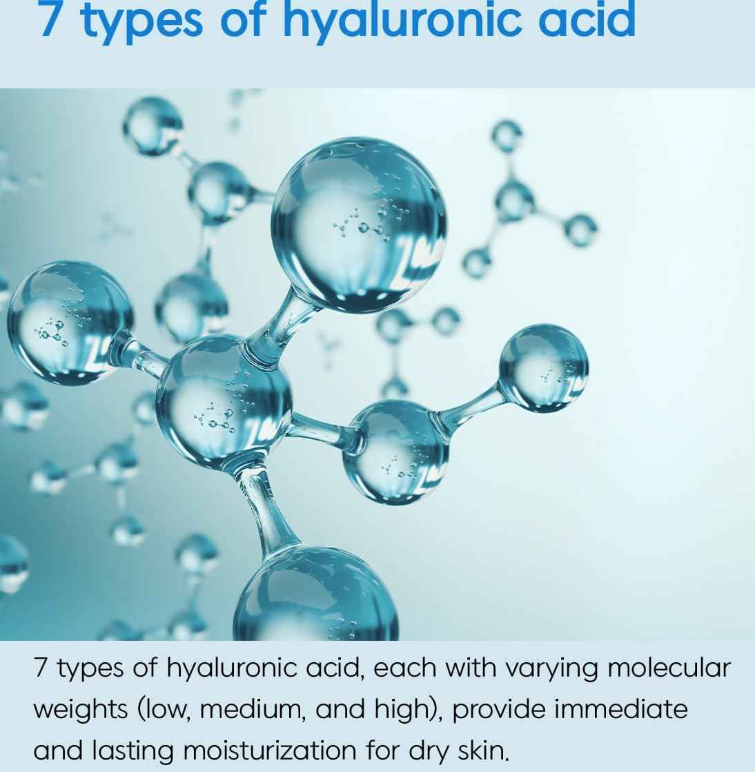 Deoproce Hyaluronic Moisture Intensive Ampoule Korean Skincare, 7 Types of Hyaluronic Acid, Moisturizing, Allantoin, Hydrates Dry Skin Korean Skincare 3.4 fl oz