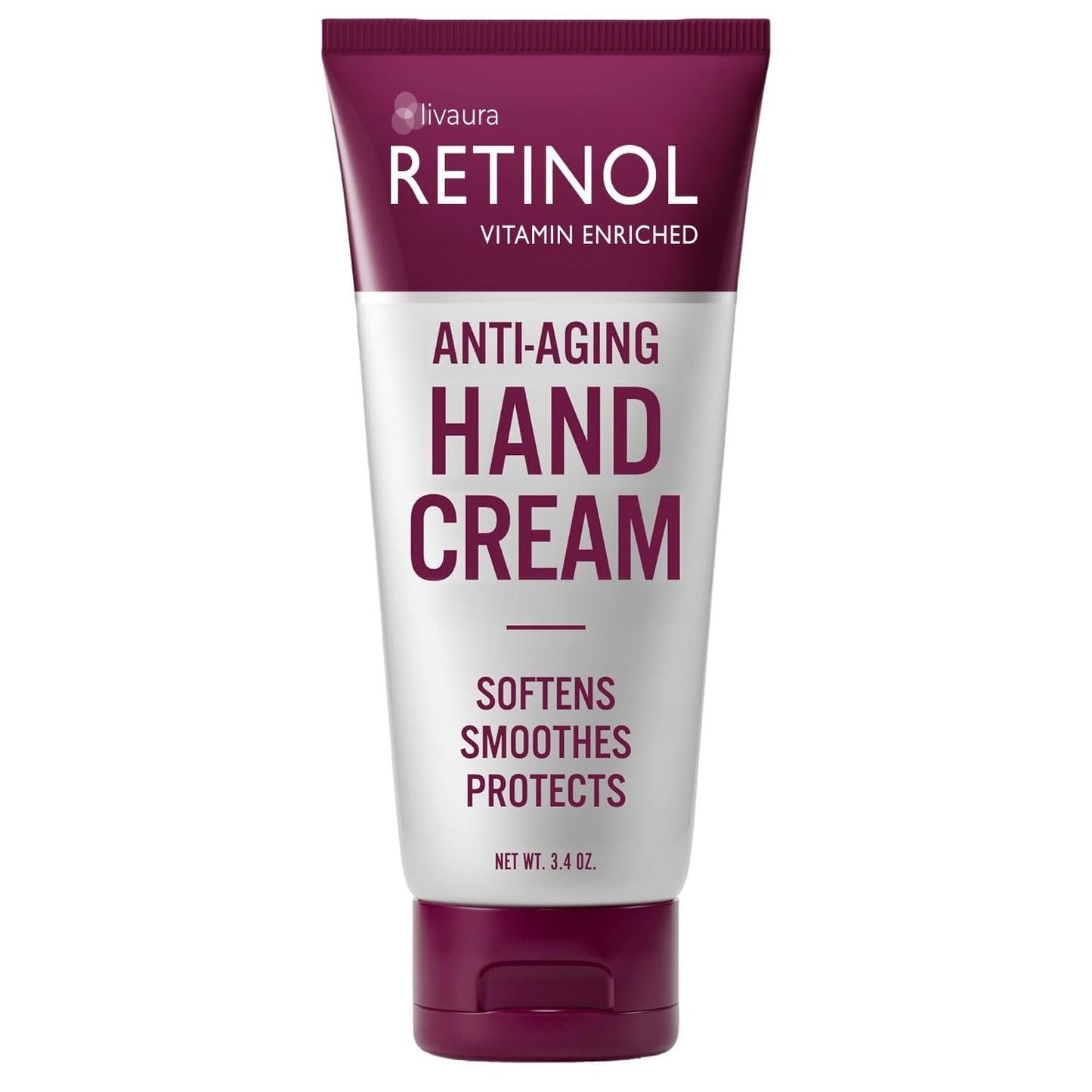 LIVAURA Retinol Anti-Aging Hand Cream – Moisturizing Hand Lotion for Dry Cracked Hands, Non Greasy Moisturizer for Women & Men, Travel Size Hands Cream for Daily Care, For Dry Hands