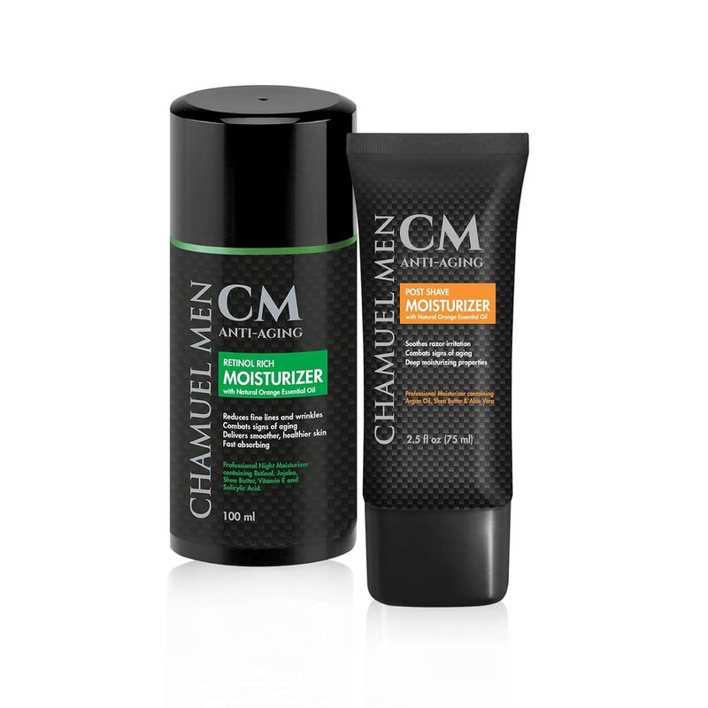 Men's Day & Night Skincare Set - Anti-Aging Moisturizer & Retinol Night Cream | Organic Ingredients