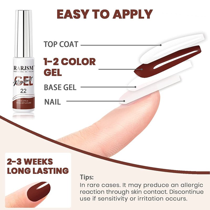 RARJSM Nail Art Gel Liner Painting Polish Set 12 Colors Autumn Winter Brown Wine Red Collection,Painted Gel Nail Polishes Soak Off Curing Requires Salon DIY Manicure NailArt Design Line Art Gelpolish