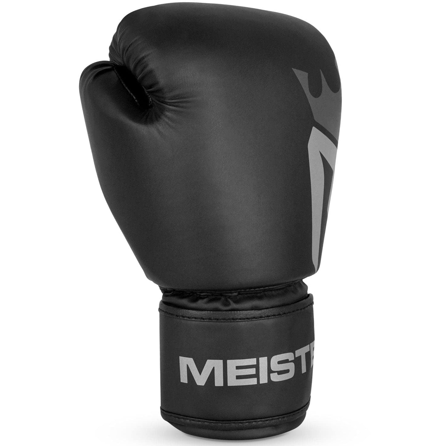 Meister [Critical] Boxing Gloves - Ergonomic High-Density Training Gloves - Matte Black - 16 Ounce