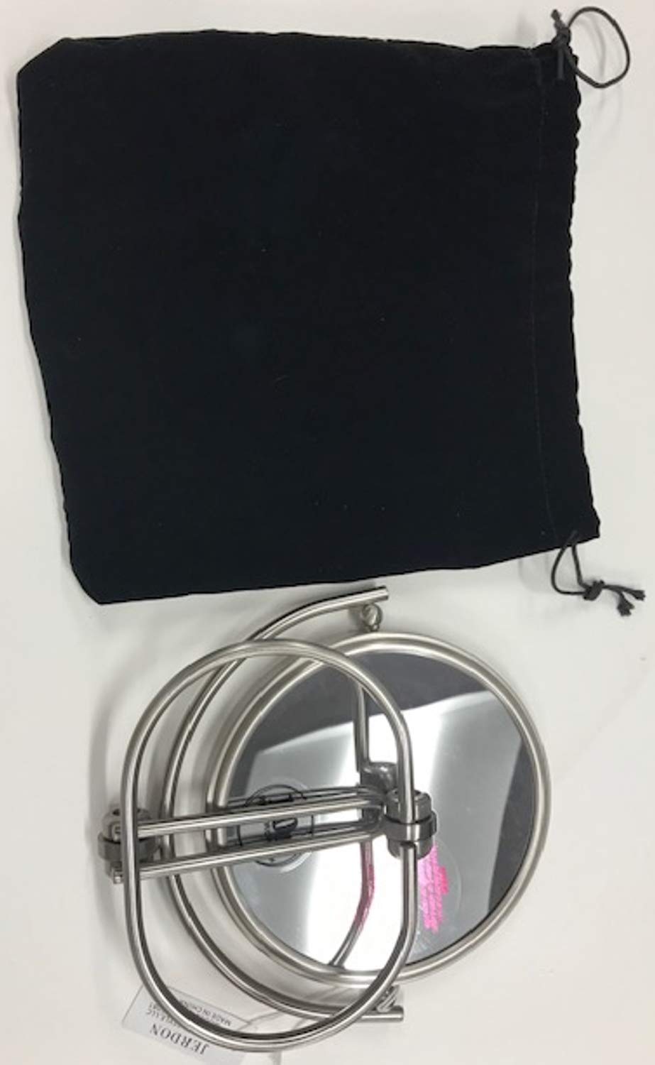 JERDON Compact Magnifying Mirror - Folding 5.5" Travel Mirror with 10X & 1X Magnification - Model MC450N