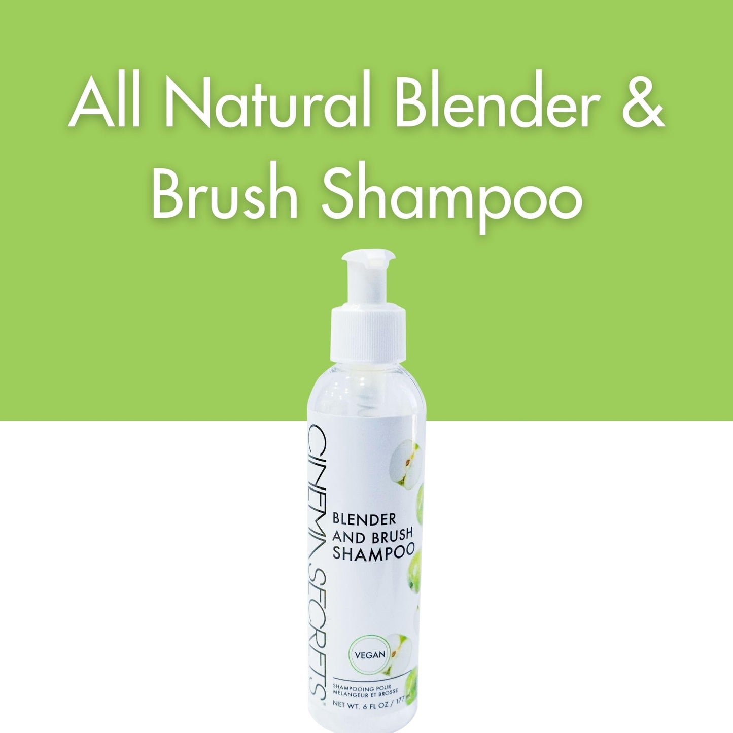 Cinema Secrets Vegan Makeup Brush Cleaner - Sponge & Makeup Brush Shampoo for Deep Cleansing - Removes Build-Up & Stains - Gentle & Cruelty-Free Beauty Tools Accessories (6 oz)