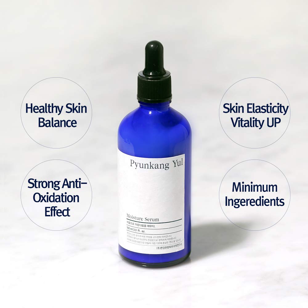PYUNKANG YUL Moisture Serum - Korean Face Serum for Oily & Combination Skin | Calming Olive Oil & Herbal Formula - 3.4 Fl Oz