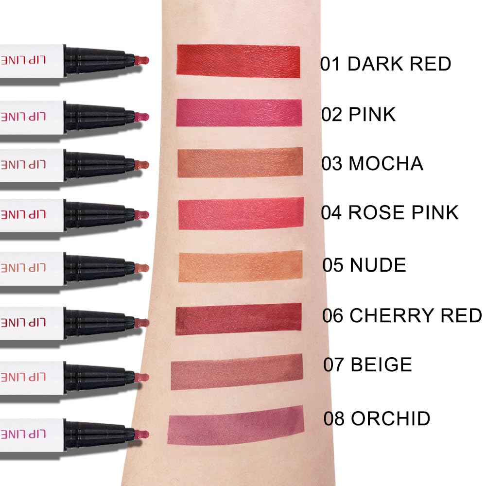 Kaely Beige Longwear Liquid Lip Liner Waterproof, 24 Hour Long Lasting Lip Liner Stain Marker Pen, 2-in-1 Matte Semi Permanent Lipliner & Lipstick, Vegan & Cruelty-Free, 07