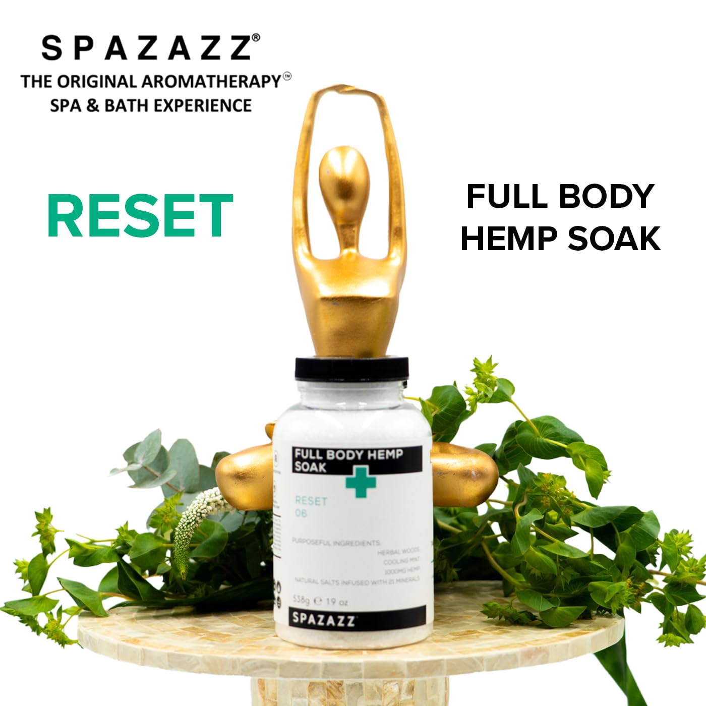 Spazazz Full Body Hemp Soak Reset 06 Aromatherapy Hot Tub & Spa Salt