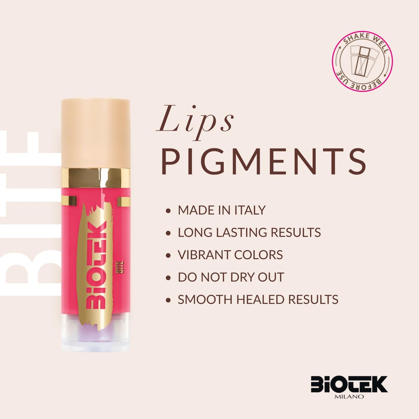Biotek Lip Pigment for Permanent Makeup - Bright Cherry Color for Lip - Made in Italy - Dream 0,61 fl.oz.