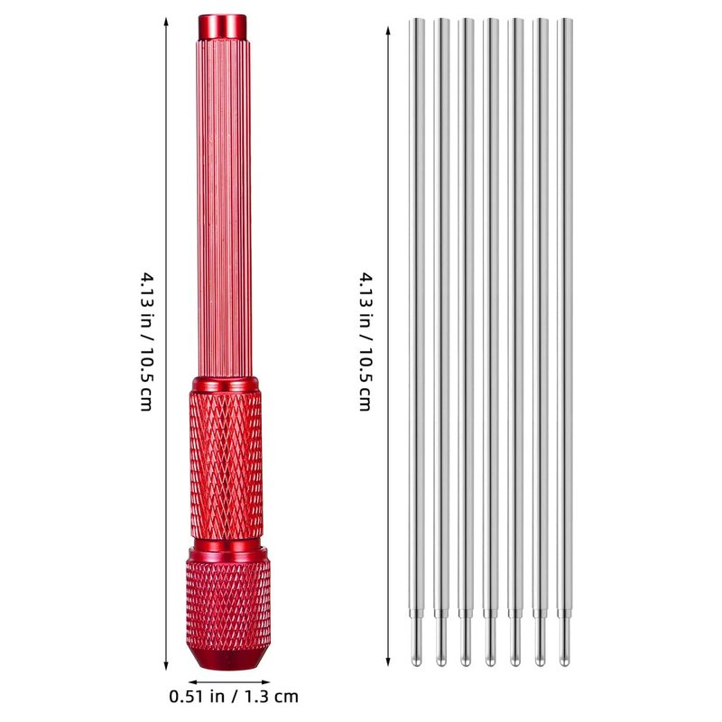 Exceart 20Pcs Tattoo Pen Holder Set，Marking Stencil Pens with Adjustable Grip - Professional Tattoo Supplies for Artists, Red & Purple