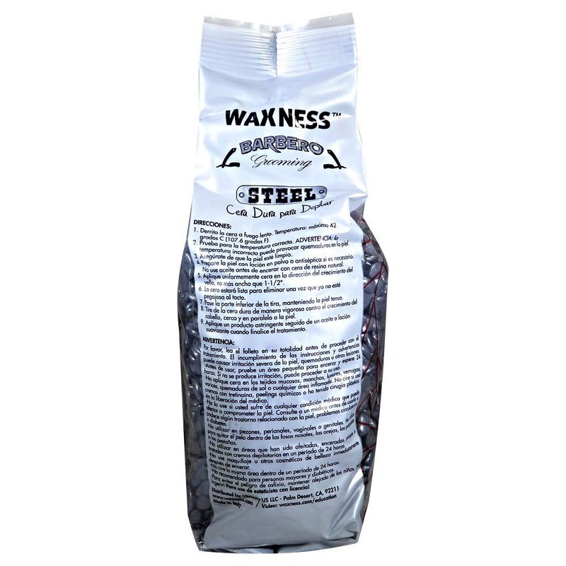 Waxness Barbero Steel Hard Wax Beads 2.2 lb (1 kg) – Stripless Hard Wax for Men’s Grooming, Effective on Coarse Hair, Smooth Application, Professional Use – Made in Italy