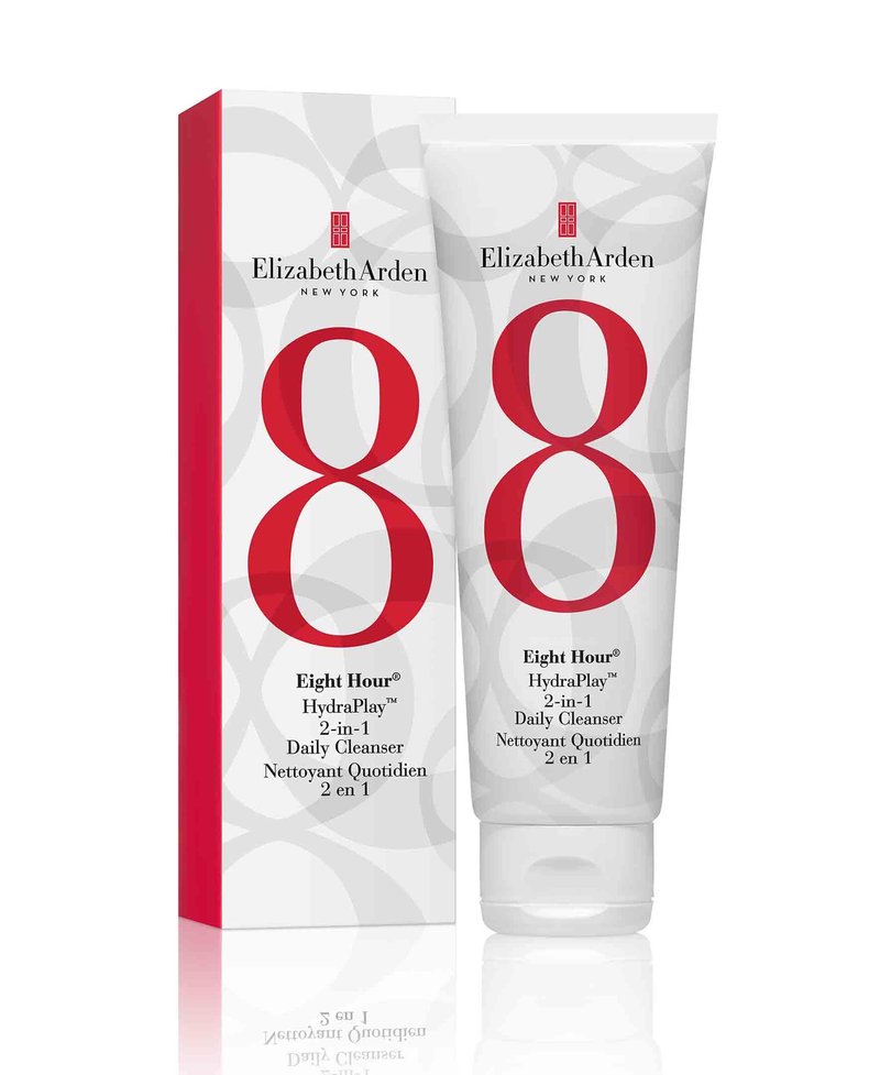 Elizabeth Arden Eight Hour HydraPlay 2-in-1 Daily Gentle Cleanser and Pore Minimizer Mask, Hydrating Face Wash with Kaolin Clay & Glycerin, Non-Comedogenic, Vegan, For All Skin Types, 4.2 oz.