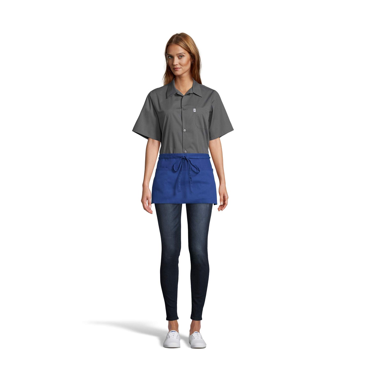 Uncommon Threads Unisex Waist Apron 3 Section Pocket, Royal, One Size