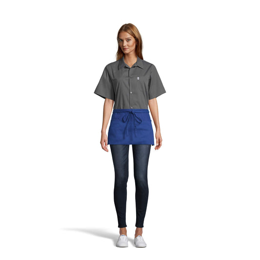 Uncommon Threads Unisex Waist Apron 3 Section Pocket, Royal, One Size