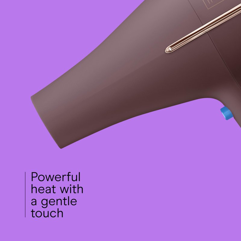 Infiniti PRO by CONAIR Hair Dryer, 1875W Blow Dryer with Diffuser and Concentrator Attachments, AC Motor with Ceramic Technology, 3 Heat & 2 Speed Settings, Plum